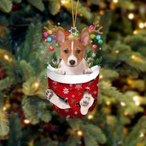 Basenji In Snow Pocket Christmas…