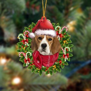 Beagle-Xmas Bandana Hanging Christmas Plastic…