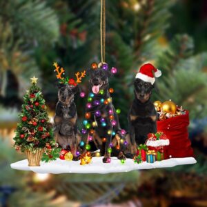 Beauceron-Christmas Dog Friends Hanging Christmas…