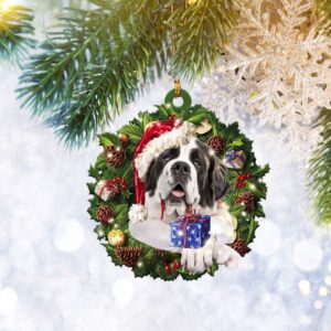 Bernese Mountain Christmas Wreath Flat…