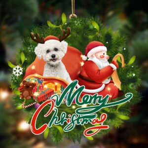 Bichon Frise-Santa & Dog Hanging…