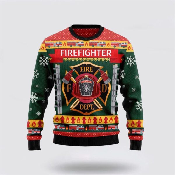 Firefighter Xmas Ugly Christmas Sweater