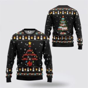Firetruck Christmas Tree Ugly Sweater…
