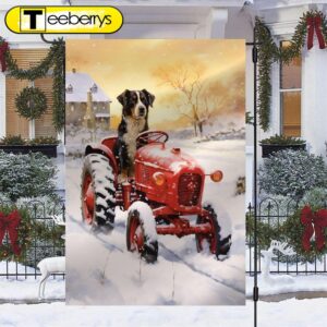 A Loyal Dog Drive The Red Tractor Christmas Garden Flag