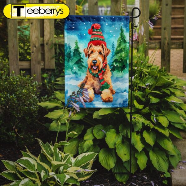 Airedale Terrier Christmas Garden Flag