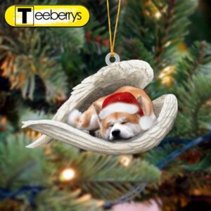 Akita Inu Sleeping Angel Christmas Ornament