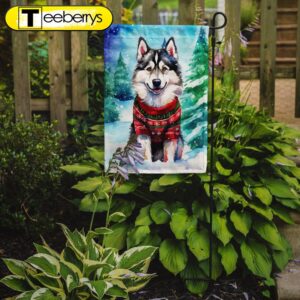 Alaskan Malamute Christmas Garden Flag,…