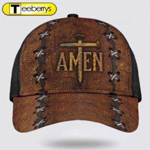 Amen The Cross Holy Baseball Cap – Christian Hats for Men and Women