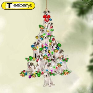 American Bulldog-Christmas Tree Lights-Two Sided…