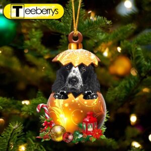 American Cocker Spaniel In Golden Egg Christmas Ornament