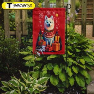 American Eskimo Holiday Christmas Garden…