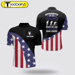 American Flag Bowling Shirt Custom…