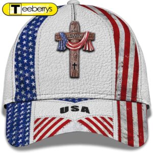 American Flag On Cross God…