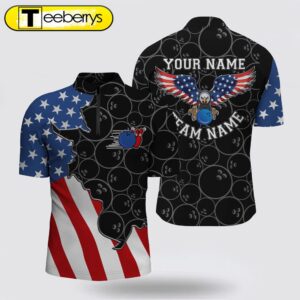 American Flag Patriotic Retro Bowling…