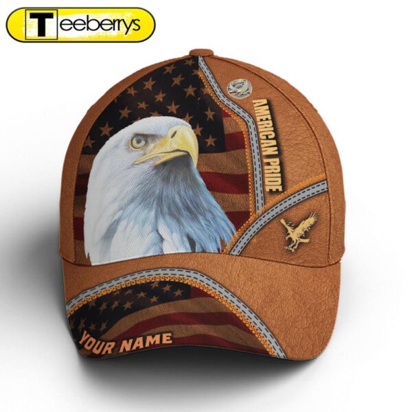 American Pride Eagle Leather Style Baseball Cap