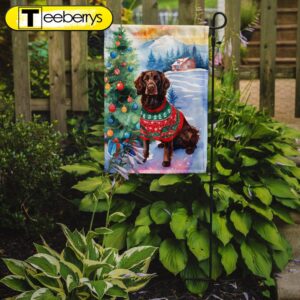 American Water Spaniel Christmas Garden…