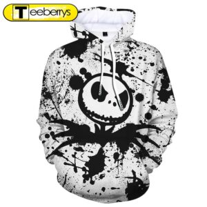 Angry Black And White Skull 3D Shirt – Gift For Xmas