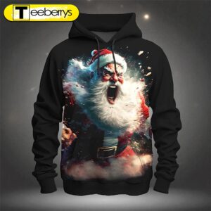 Angry Santa Claus Christmas 3D Shirt – Gift For Xmas