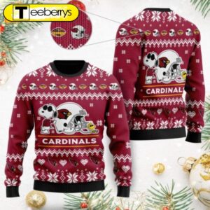 Arizona Cardinals Snoopy NFL Ugly Christmas Sweater – Festive Fan Gear