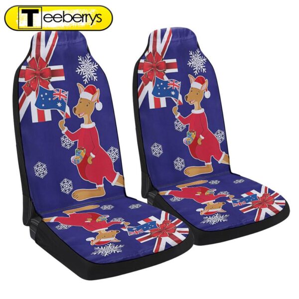 Austalia Christmas Kangaroo Claus Merry Christmas Seat Cover Cars