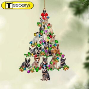 Australian Cattle Dog-Christmas Tree Lights-Two…