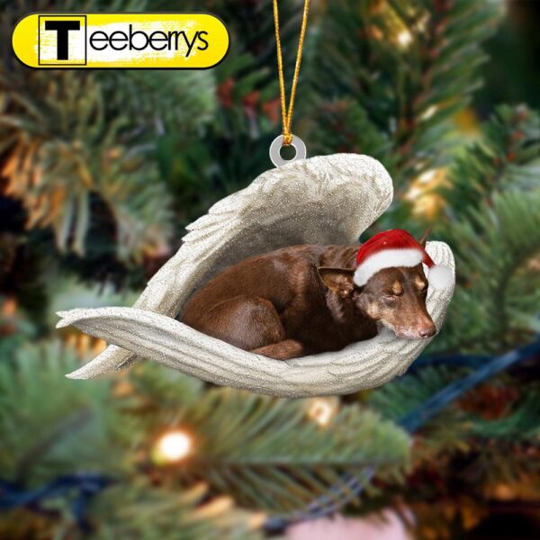 Australian Kelpie Sleeping Angel Christmas Ornament