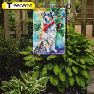 Australian Shepherd Christmas Garden Flag