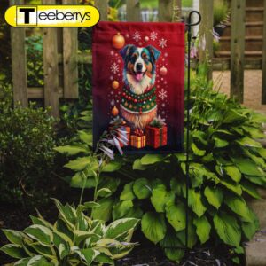 Australian Shepherd Holiday Christmas Garden…