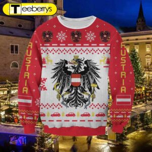 Austria 3D All Over Print Ugly Christmas Sweater Hoodie All Over Printed