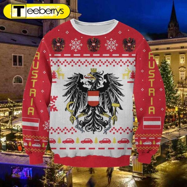 Austria 3D All Over Print Ugly Christmas Sweater Hoodie All Over Printed