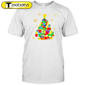 Autism Christmas Trees Teacher Shirt