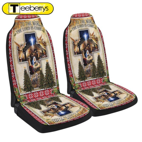 Baby Jesus Christmas Joy To The World The Lord Is Come Seat Cover Cars