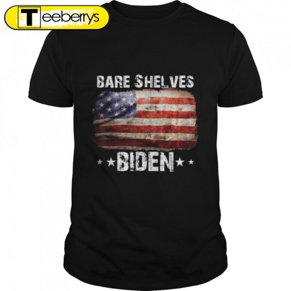 Bare Shelves Biden Lets’s Go Brandon American Flag Christmas Shirt