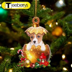 Basenji In Golden Egg Christmas…