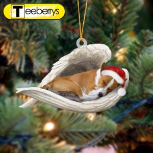 Basenji Sleeping Angel Christmas Ornament