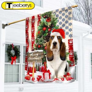 Basset Hound Christmas American Flag…