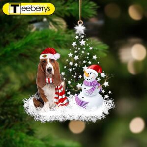 Basset Hound-Star Tree Hanging Christmas…