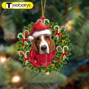 Basset Hound-Xmas Bandana Hanging Christmas…