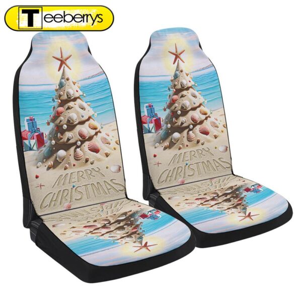 Beach Merry Christmas Seat Cover Cars