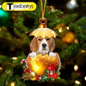 Beagle In Golden Egg Christmas…