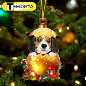 Beagle In Golden Egg Christmas…