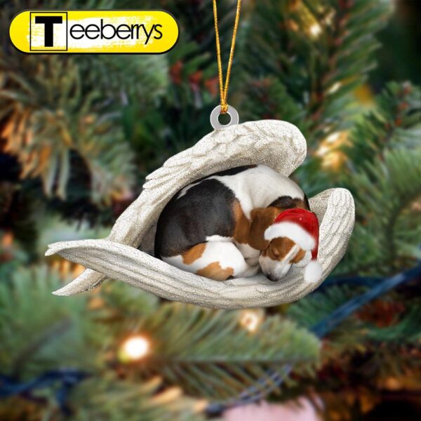 Beagle Sleeping Angel Christmas Ornament