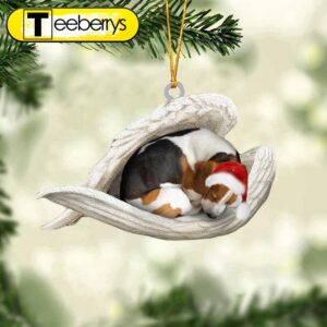 Beagle Sleeping Angel Christmas Ornament