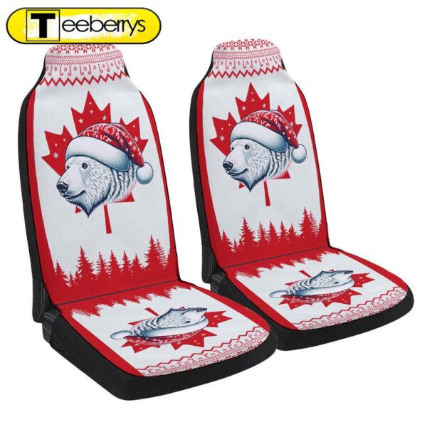 Bear Christmas Canadian Seat Cover Cars