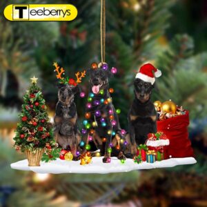 Beauceron-Christmas Dog Friends Hanging Christmas…