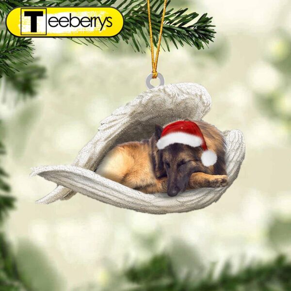 Belgian Shepherd Sleeping Angel Christmas Ornament