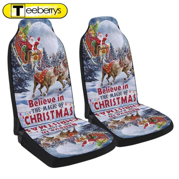 Believe In The Magic Of Christmas Santa Sleigh Seat Cover Cars