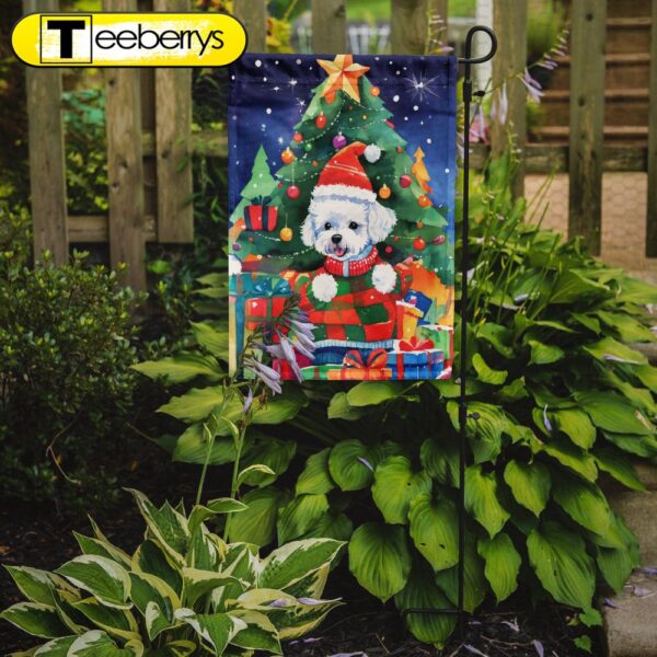 Bichon Frise Christmas Garden Flag