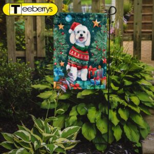 Bichon Frise Christmas Garden Flag,…