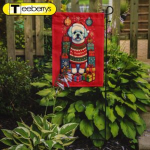 Bichon Frise Holiday Christmas Garden…